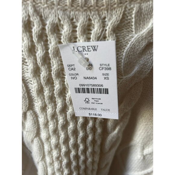 J Crew Sweater Fisherman Sweater XS New - Picture 2 of 7